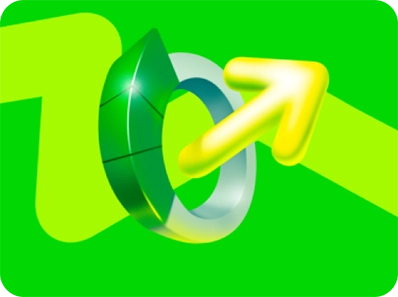 Ilustração 3D de mão segurando o cartão Ton verde